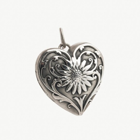 Tiffany & Co. Ziegfield Sterling Silver Heart Locket Pendant - Picture 2 of 5